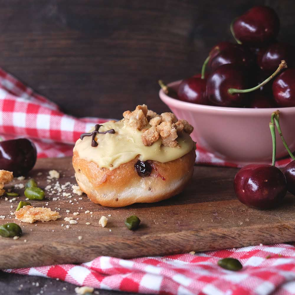 Sour Cherry & Pistachio vegan dough bite