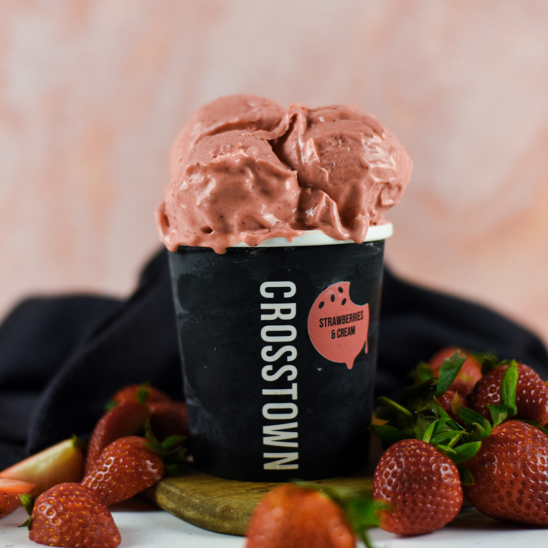 Strawberries & Cream | Ice cream | Crosstown 1