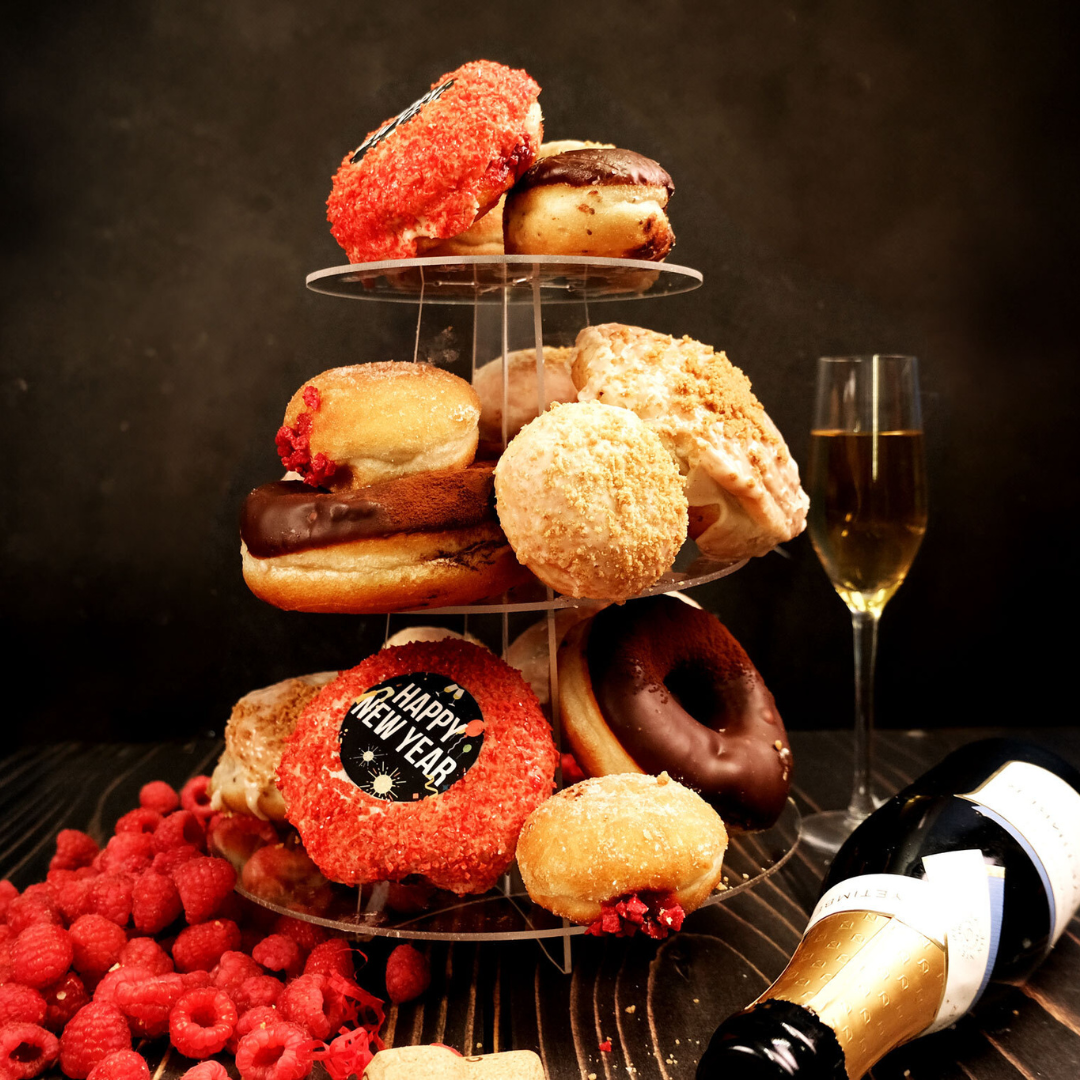 Happy New Year three-tiered stand | Doughnuts | Crosstown