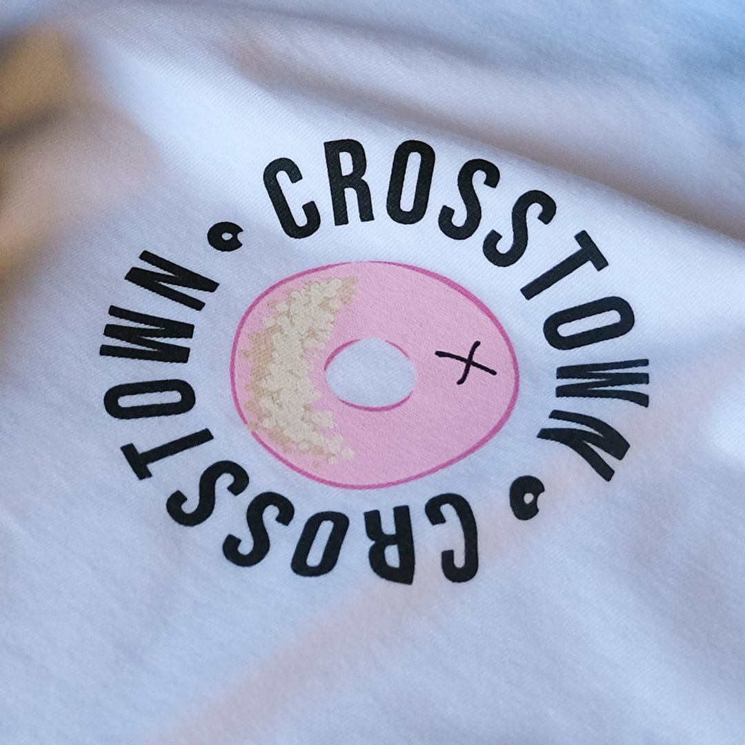 Crosstown doughnut tee design
