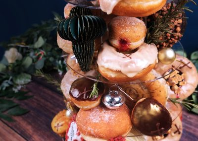 Christmas Theme Tower Doughnuts