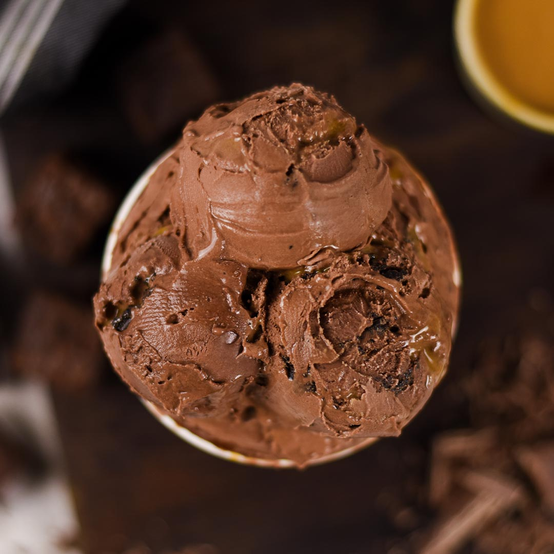 Double Chocolate Caramel Brownie | Ice Cream | Crosstown 1