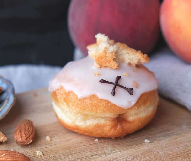 Roasted Peach & Almond Milk Glaze Dough Bite