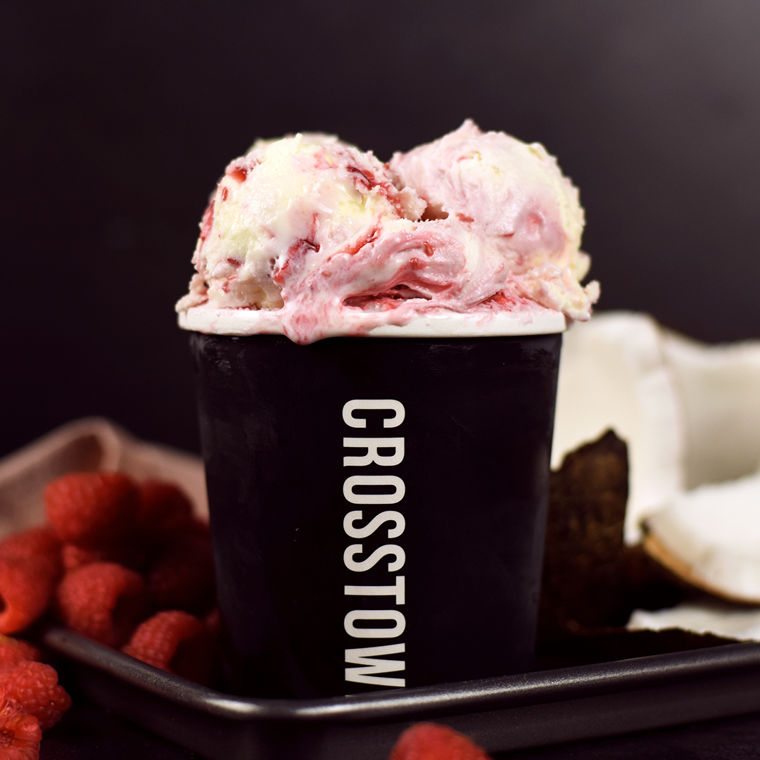 Coconut & Raspberry Ripple (ve) | Ice Cream | Crosstown 4