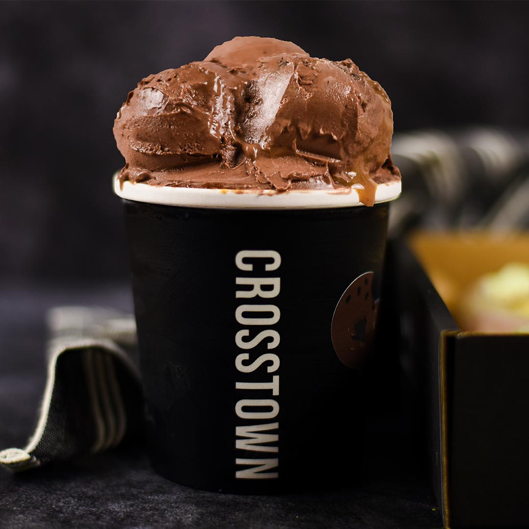 Double Chocolate Caramel Brownie | Ice Cream | Crosstown 3