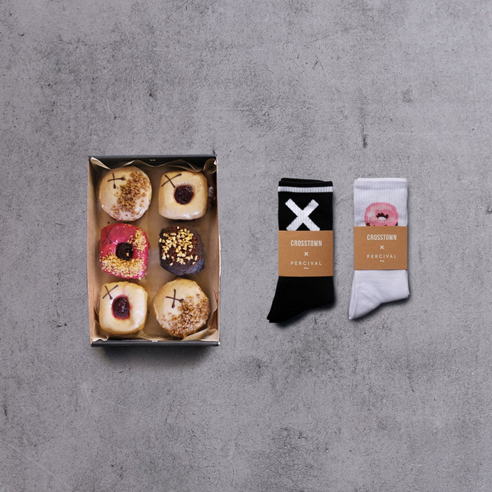 Crosstown essential gift box | doughnuts and socks