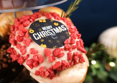 Christmas Theme Doughnut Topper Black