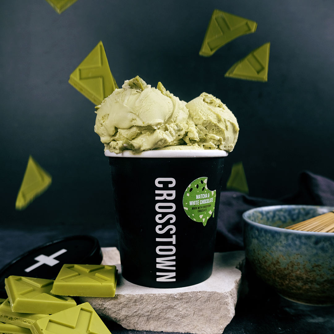 Ice Cream Hire | Matcha & White Chocolate | Ice cream | Crosstown 9