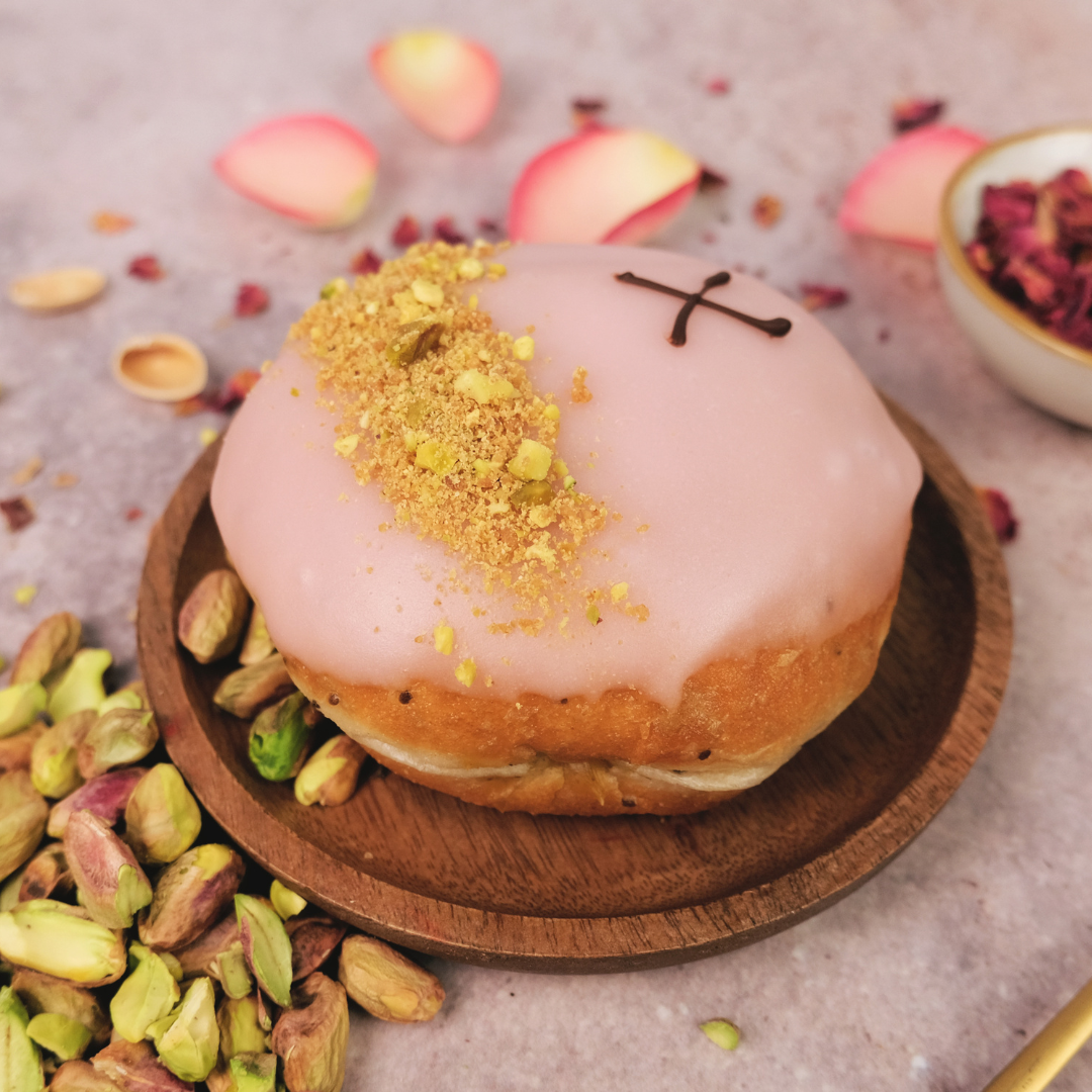 Vegnuary Doughnut for Delivery | Pistachio & Rose | Buy Online